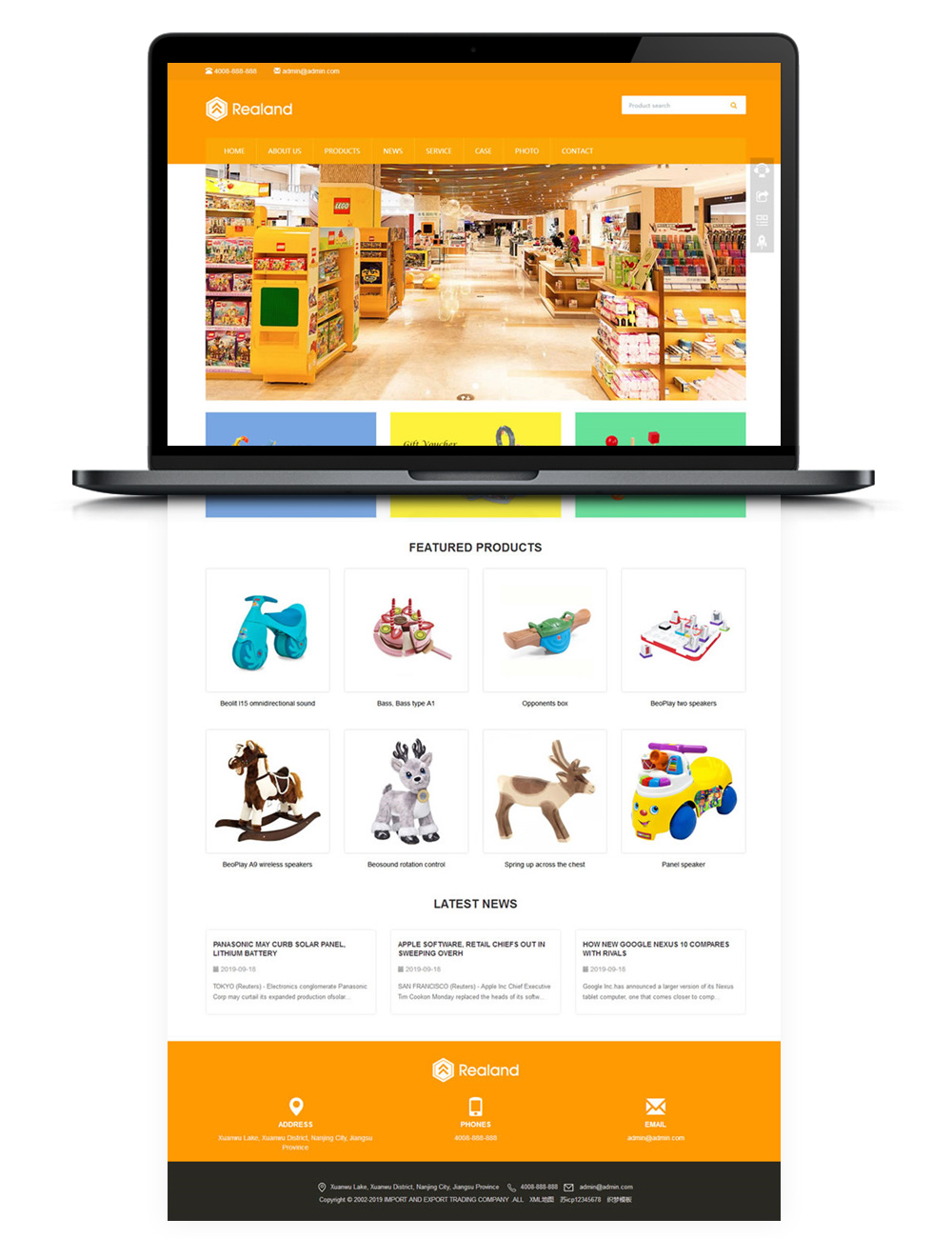 【DEDECMS企业网站】食品百货玩具外贸企业网站模板[自适应手机wap端]插图(1)